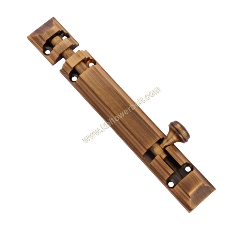 Brown Brass Royal Heavy Tower Bolt