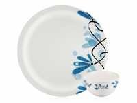 Dinner Set Milano (Blue Flower - 22 Pcs)