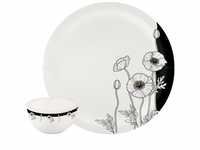Dinner Set Milano (Black Buds - 22 Pcs)
