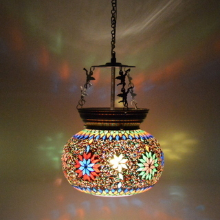 Glass Mosaic Hanging Lamp
