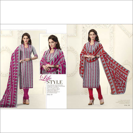 Silk Embroidery Dress Material