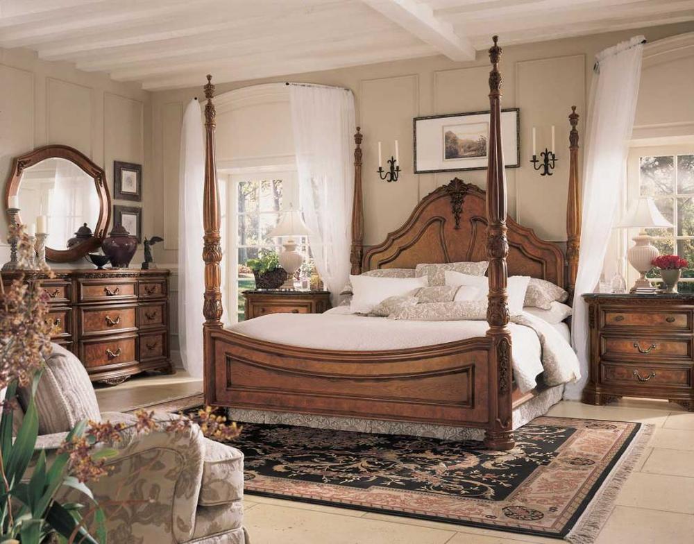 लकड़ी का बेडरूम बेड सेट