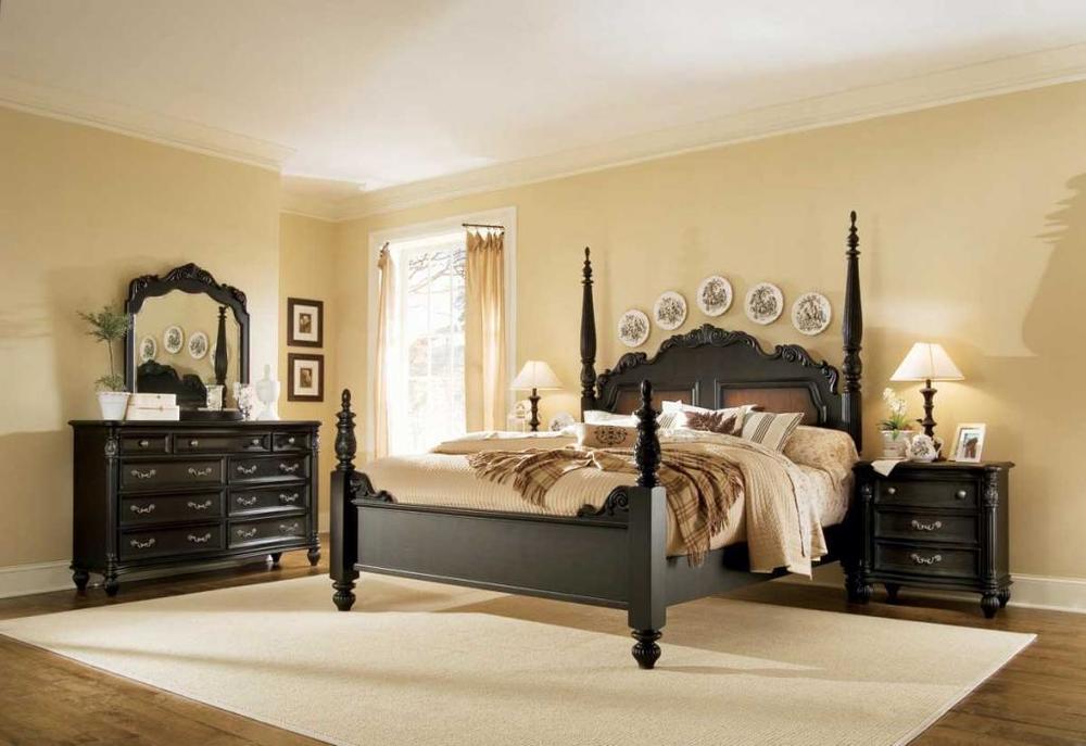 Wooden Double Bed Set