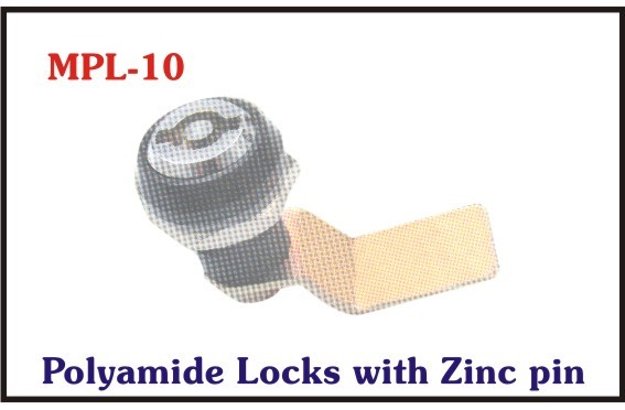 Polyamide Locks With Zinc Pin - Polyamide Zinc 10x10x10mm Black 2mm Pin Diameter | Secure Fastening Durable Corrosion Resistant Easy Installation
