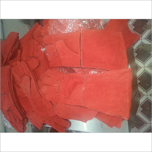 Welding Gloves Red Split With Lining
