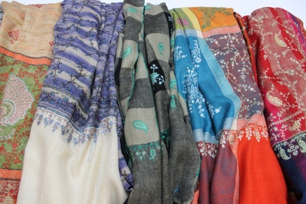100% Pashmina Hand Woven hand Embroided