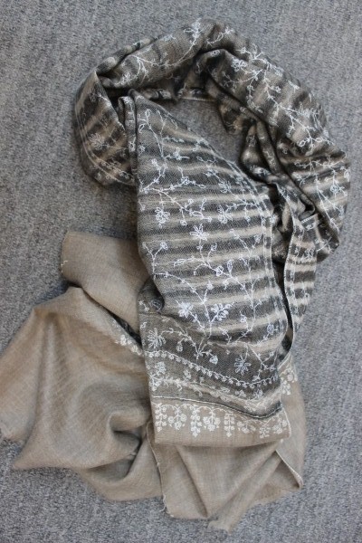 100% Pashmina Hand Woven Hand Embroided 