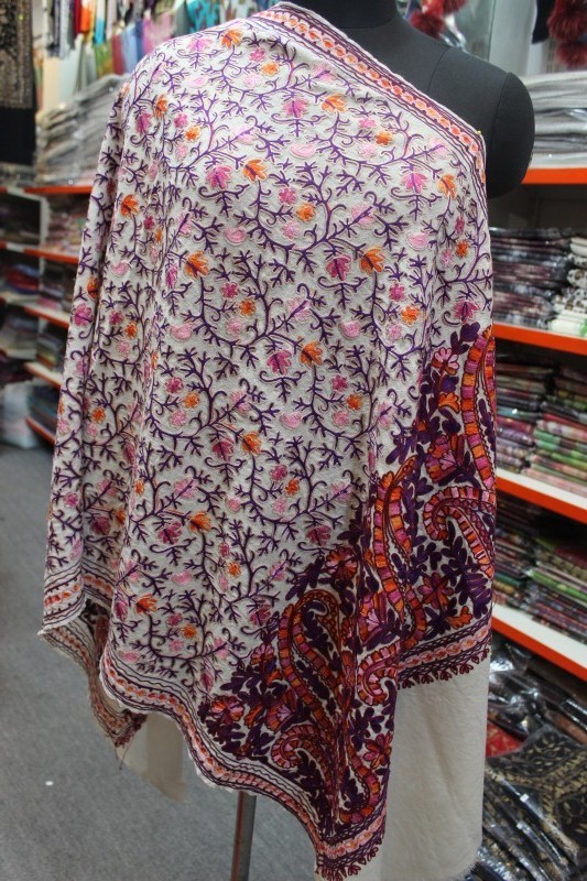 Pashmina Machine Embroidery