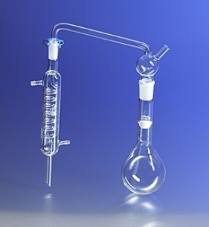 Nitrogen Determination Apparatus - Borosilicate Glass, 500 ml Flask, Coil Condenser | Accurate Results, Easy Operation, Durable Build