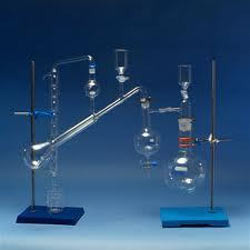 Semi Micro Distillation Wagner Apparatus - Borosilicate Glass, 50-100ml Flask, Liebig Condenser | Precise Distillation, Compact Design, Easy Setup, Durable Metal Stand