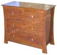 WOODEN 4 DRAWER CHEST (2+2)
