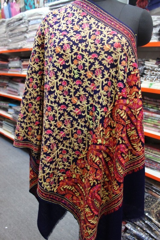 100% Pashmina Machine Embroided