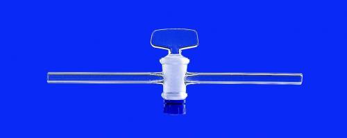 Stopcocks straight bore with solid glass key stopcock