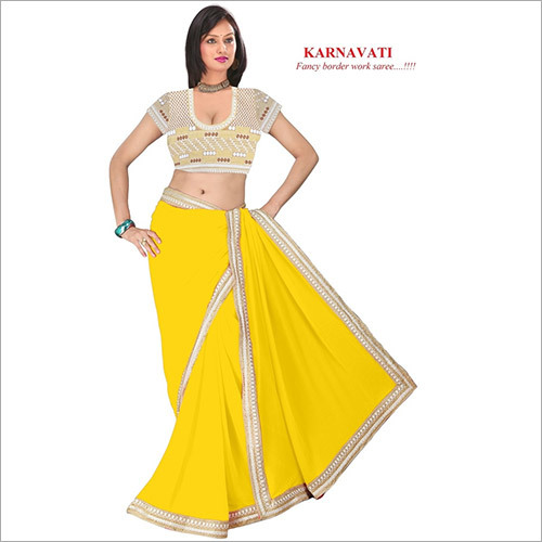 Border & Embroidered Work Saree