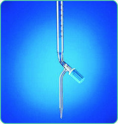 Stopcock Screw Type, PTFE Key, Two Plain Limbs - Glass Material, Limb OD 8-15mm, Durable Design, Easy Control