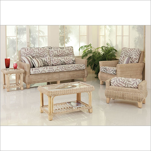 Floresta Wooden Rattan Sofa Set