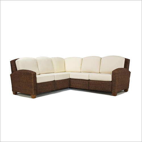 Modern L- Shaped Cane Sofa Set
