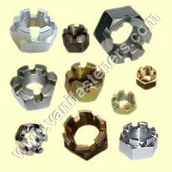 Castle/Slotted Nuts - Mild Steel M14 to M52, UNF/UNC/BSF/BSW/METRIC | Industrial Grade, Zinc Plated, Black Finish, for Aerospace and Defence Applications
