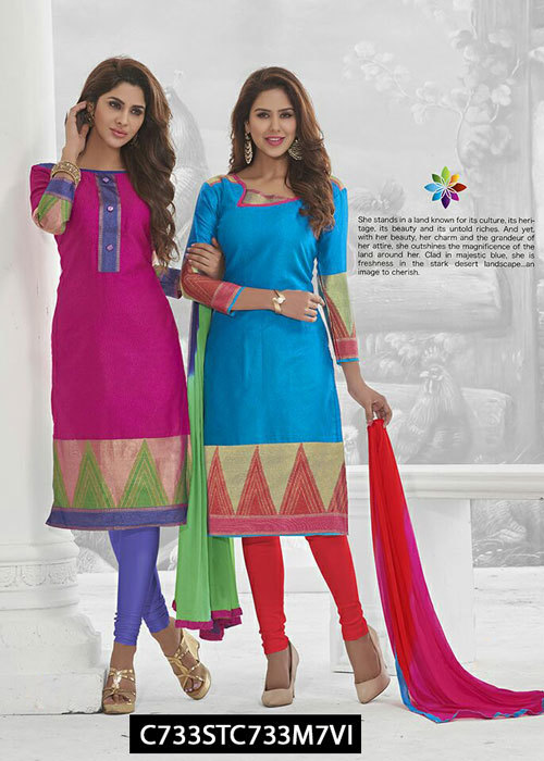Chanderi Embroidered Suits