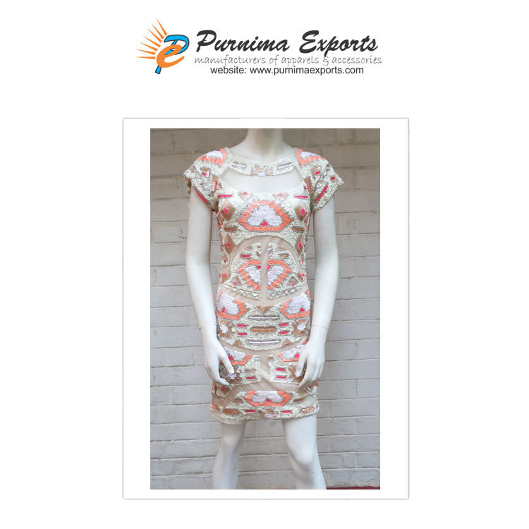 Ladies Hand Embroidered Short Dresses
