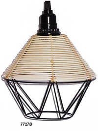 Jute Pendant Light - 8" Dia X 7.5" Height, Energy Saving Modern Design - Eye-catchy Rustic Style, Easy To Install
