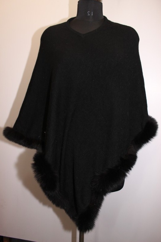 Faux Fur Poncho