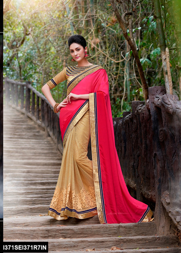 Heavy Georgette Embroidered Saree