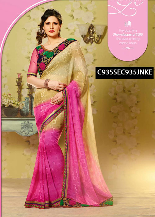Stylish Embroidered Saree