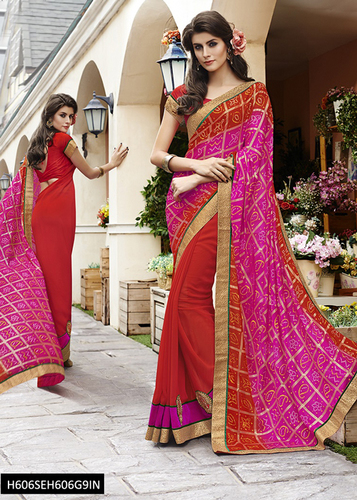 Georgette Embroidered Saree