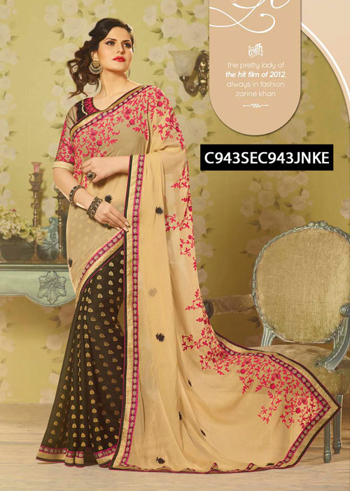Embroidered Heavy Georgette Saree