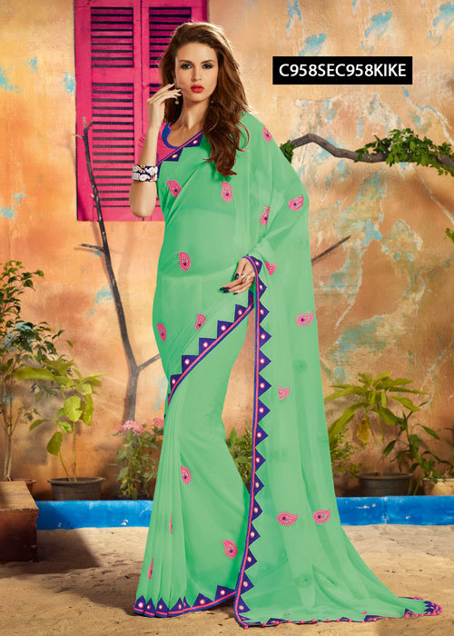 Simple Fancy Georgette Saree