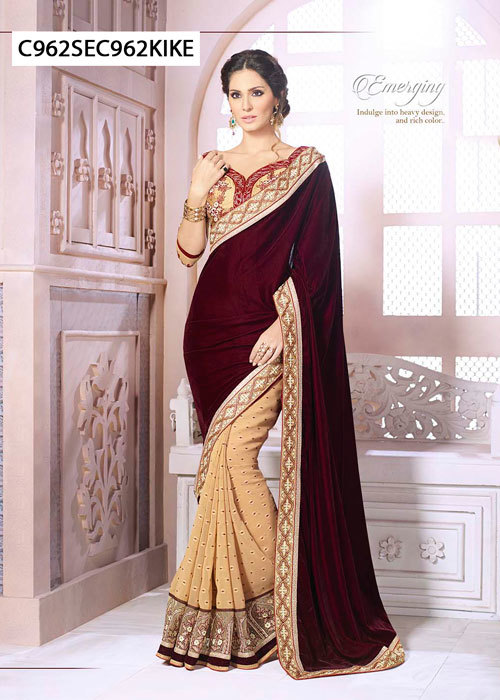 Heavy Velvet Designer Saree