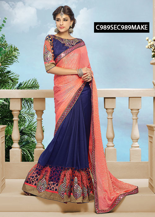 Hot Jacquard Georgette Saree