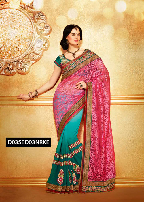 Fancy Net Embroidered Saree