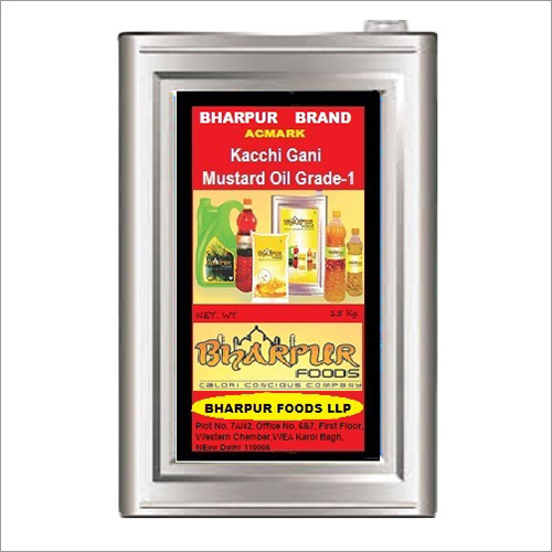Mustard Oil - Tin Can, 15 Liters, Silver | Pure, Grade 1, Healthy, Flavourful Cooking Oil