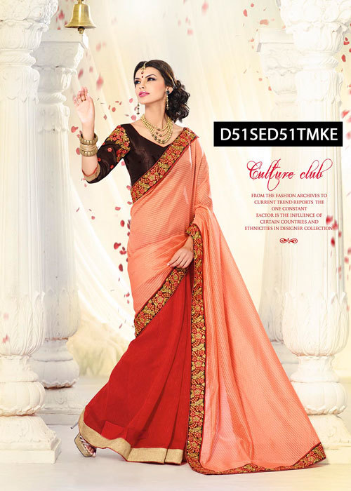Embroidered Cotton Ladies Saree