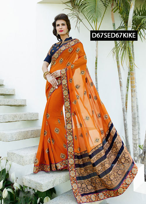 Ladies Fancy Embroidered Saree