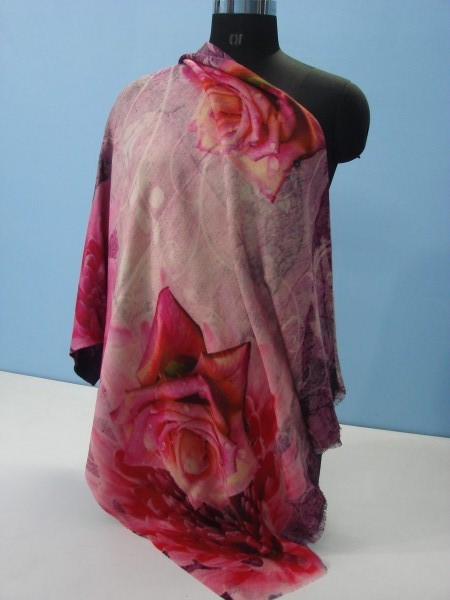 Cashmere Wool DIgital Print Stole 