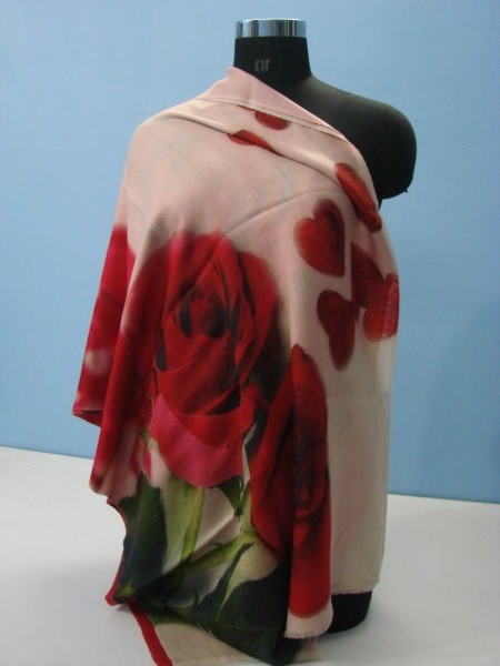 Cashmere Wool DIgital Print Stole 