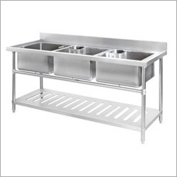 Three Sink Dish Wash Unit