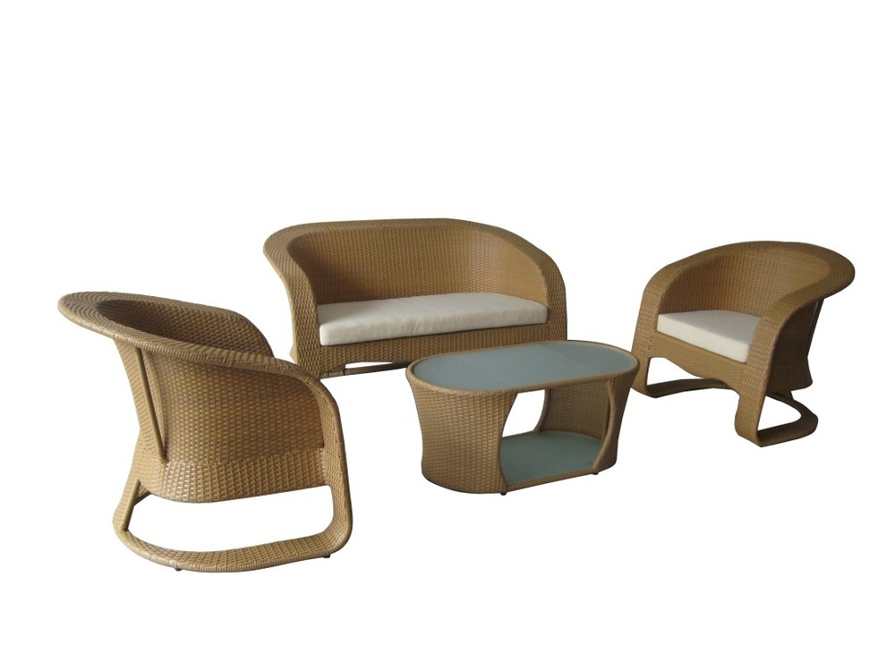 Leon Rattan Sofa Set - Cane Material