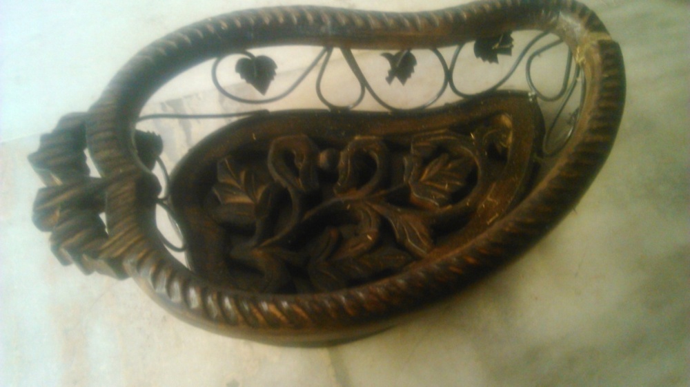 Handicraft Item - Wood, 12x8 Inches, Brown | Unique Design, Handcrafted, Durable, Natural Finish