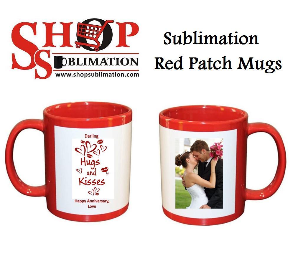 Sublimation Red Patch Mugs