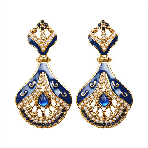 ANTIQUE FASHION DESIGNER POLKI EARRING