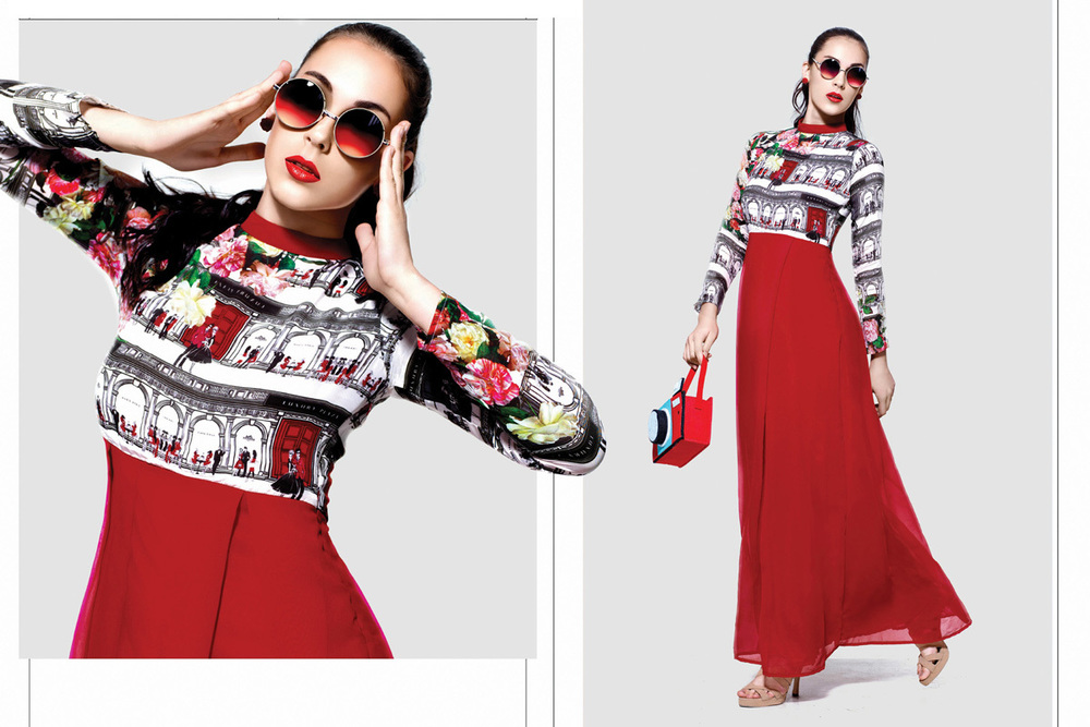 Crepe and Georgette,designer suit