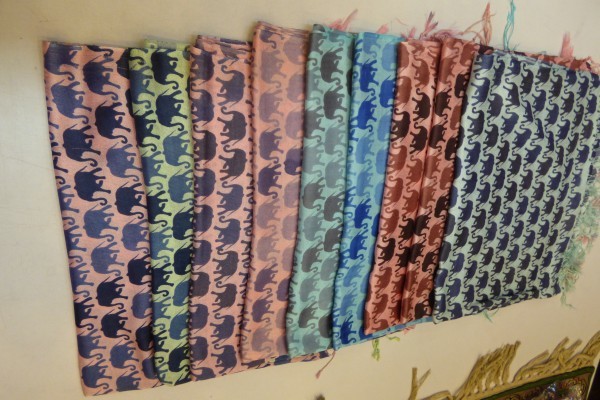 Elephant Design Silk Stole