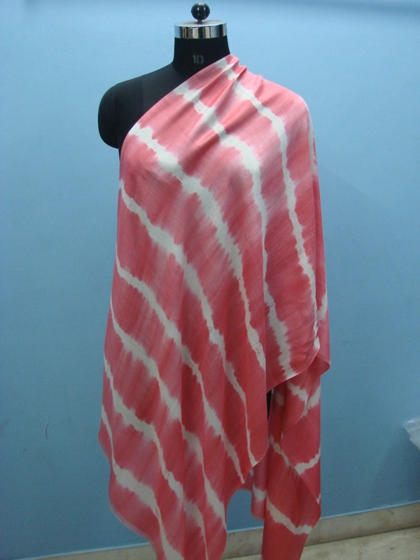 Silk Laheriya Design Ombre Stole 