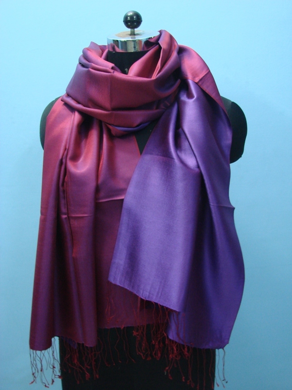 Silk Plain Reversable Stole 