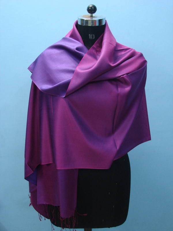 Silk Plain Reversable Stole