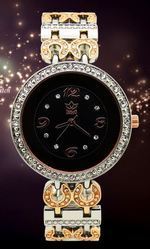 Black Dial With Diamond Studded Watch